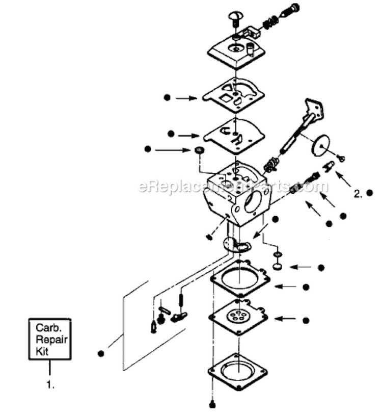 Page A Diagram and Parts List for LT7500  Weed Eater Trimmer